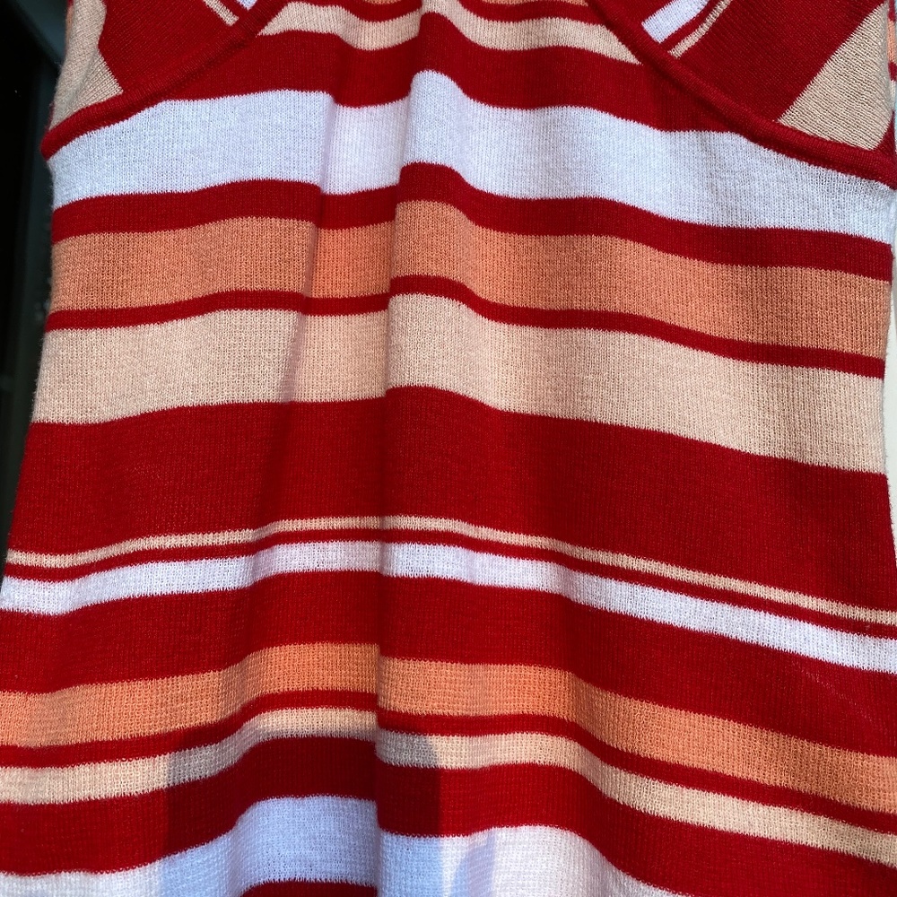 bebe cami cotton knit sweater stripe top Medium - Picture 6 of 12